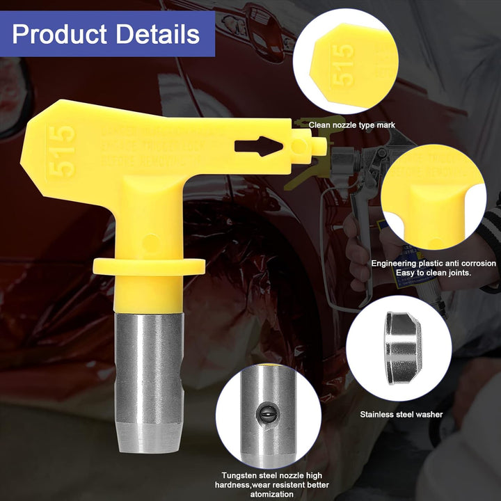 Weytoll Airless FarbdüSen Set, Airless Düse mit Spitzendichtung, Umkehrbare SprüHspitzen Airless Far