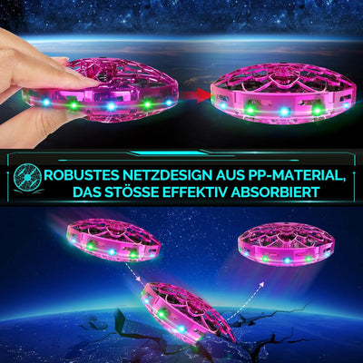 semai Mini UFO Drohne Fliegender Ball, Fliegendes Spielzeug Handgesteuerter 360°Rotierenden Hover Fl