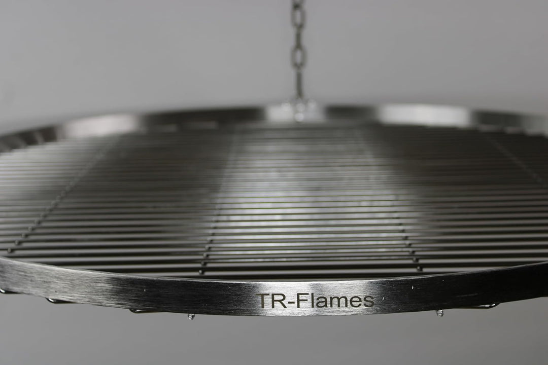 70cm Edelstahl Grillrost mit Kette Ø4, Schwenkgrill, Grillrost mit Kette, BBQ Grillrost, Camping Gri
