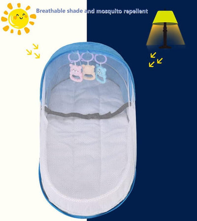 PUNELE Reisebett Baby, Reisebett Baby mit Matratze, Baby Tragbares Reisebett, Babybett Wickeltasche,