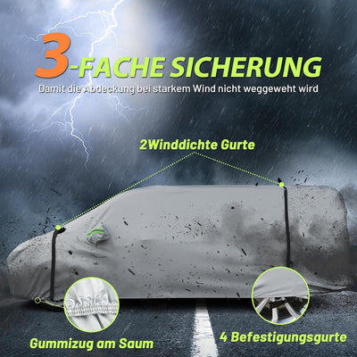 Favoto Autoabdeckung Vollgarage Auto Abdeckplane Staubdicht Wasserdicht Autohülle Autoplane Winter &