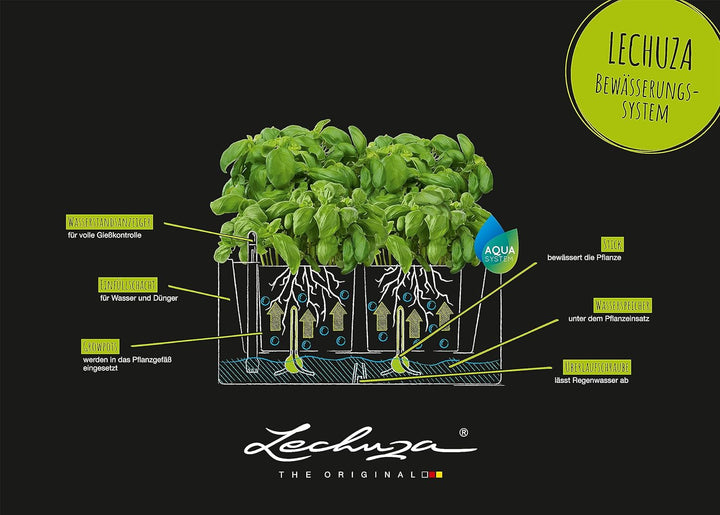 LECHUZA  PILA Color Stick-System lichtgrau 15944 35x35x16,6 cm Lichtgrau, 35x35x16,6 cm Lichtgrau