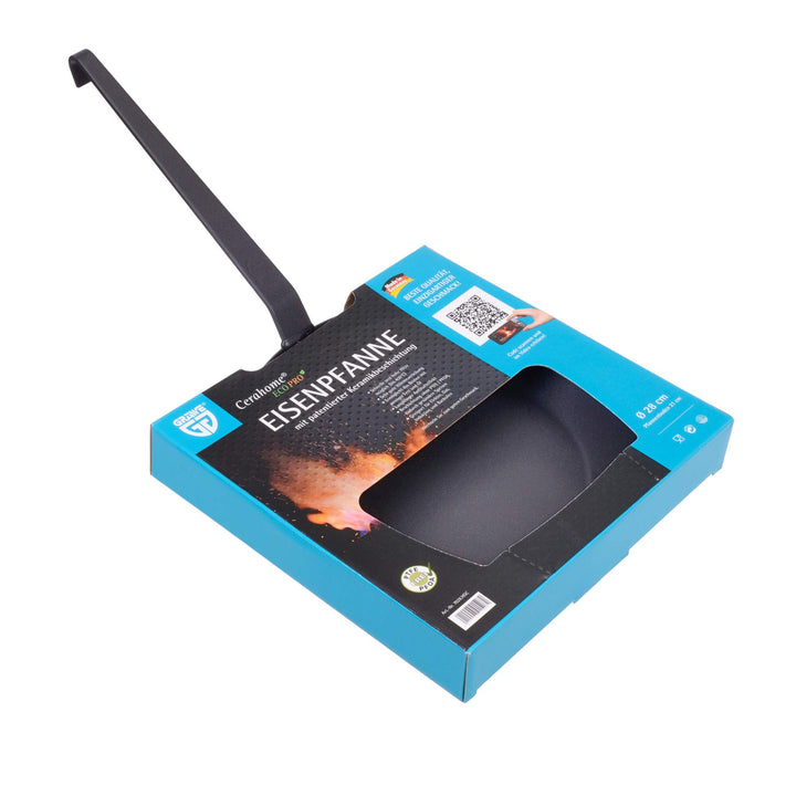 GRÄWE Hohe Eisenpfanne mit Keramikbeschichtung 'CERAHOME ECO PRO' Ø 28 cm hoher Rand, Ø 28 cm hoher