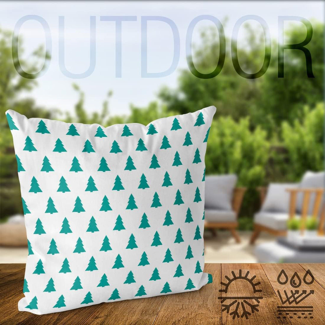 VOID Wald Design Weiss Kissenbezug Kissenhülle Sofakissen Kissen Deko Weihnachten Winter Weihnachtsd