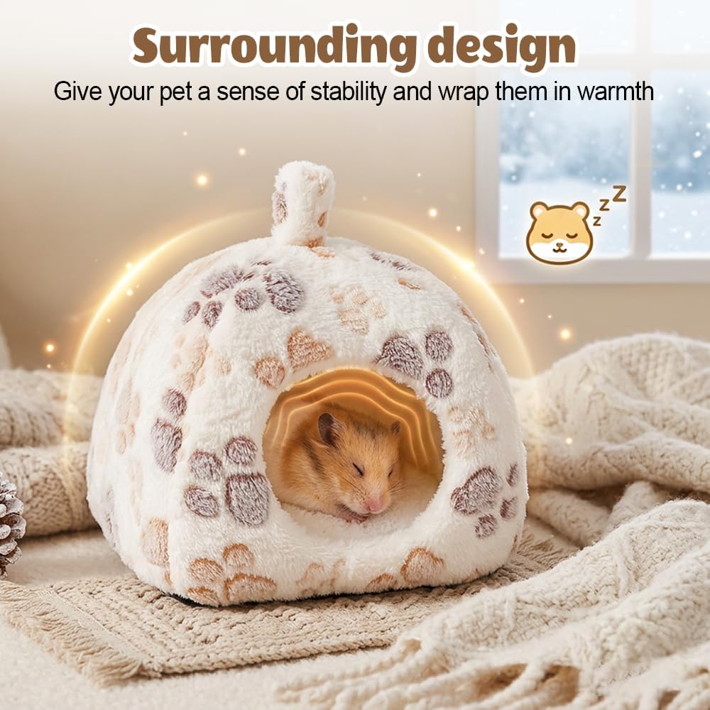 Meerschweinchen Höhle,Warme Ratten Kuschelhöhle für Kleintiere Weiss, Weiss