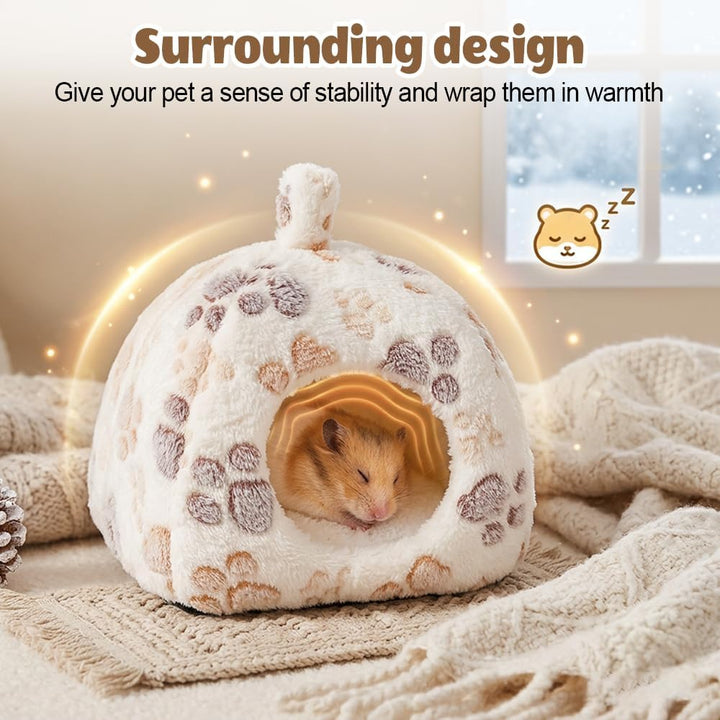 Meerschweinchen Höhle,Warme Ratten Kuschelhöhle für Kleintiere Weiss, Weiss
