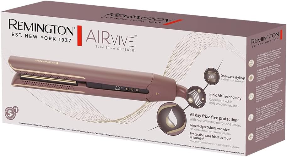 Remington AIRvive™ Glätteisen [Ionic Air-Technologie: weniger Frizz & statische Aufladung] Ultra-Ker