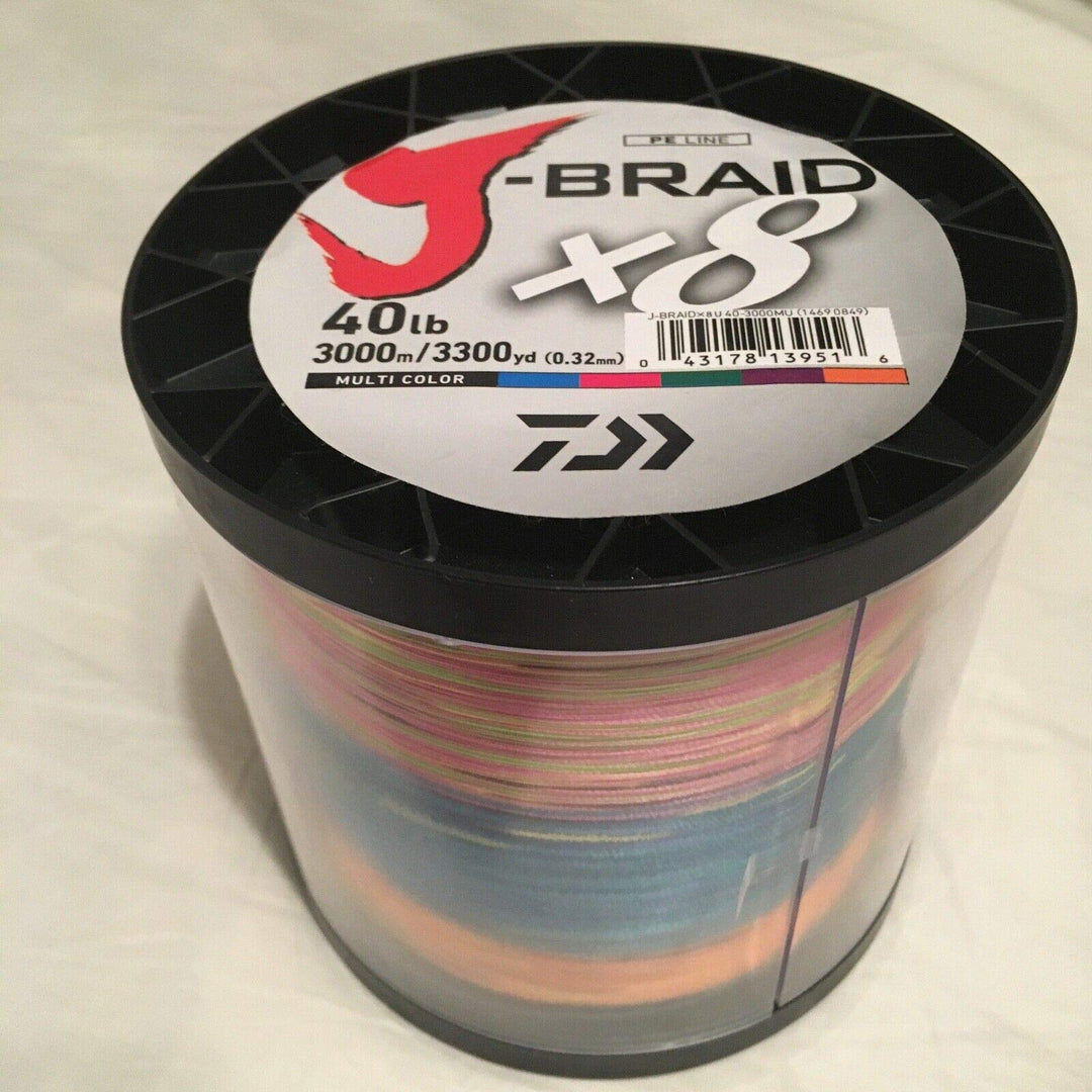 Daiwa J-Braid X8, 1500m multi colour - geflochtene Angelschnur 0.280 mm, 0.280 mm