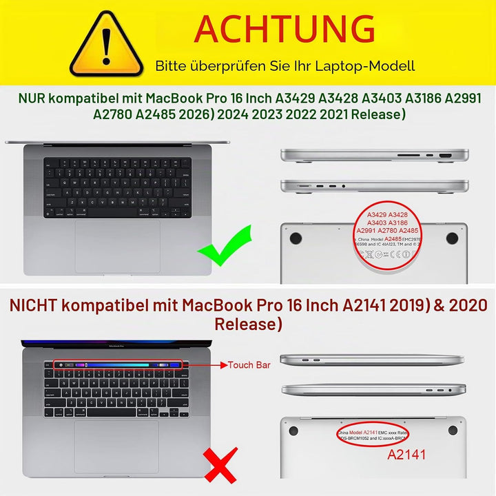 Fintie Hülle Kompatibel mit MacBook Pro 16" (2023-2021 Freisetzung) A2991 A2780 A2485 M3 M2 M1 Pro/M