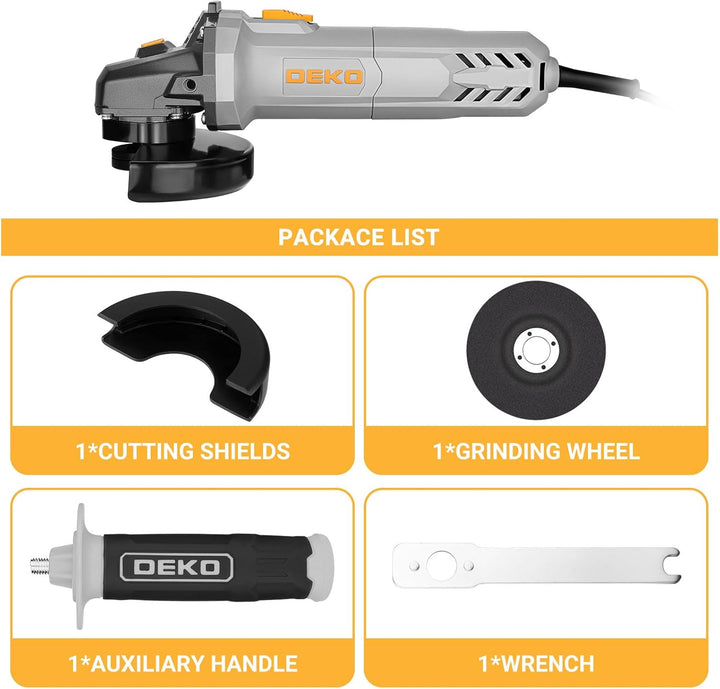 Winkelschleifer: DEKOPRO 115mm 750W Corded Electric Trennschleifer für Schneiden,Polieren und Schlei