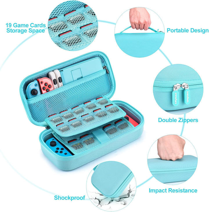 innoAura Switch Tasche für NS Switch 18 in 1 Switch Zubehör mit Switch Hülle, Switch Hülle, Switch S