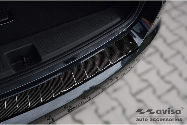 Avisa Echtes 3D Karbon Heckstossstangenschutz kompatibel mit Opel Astra K Sportstourer 2016-2022 'Ri