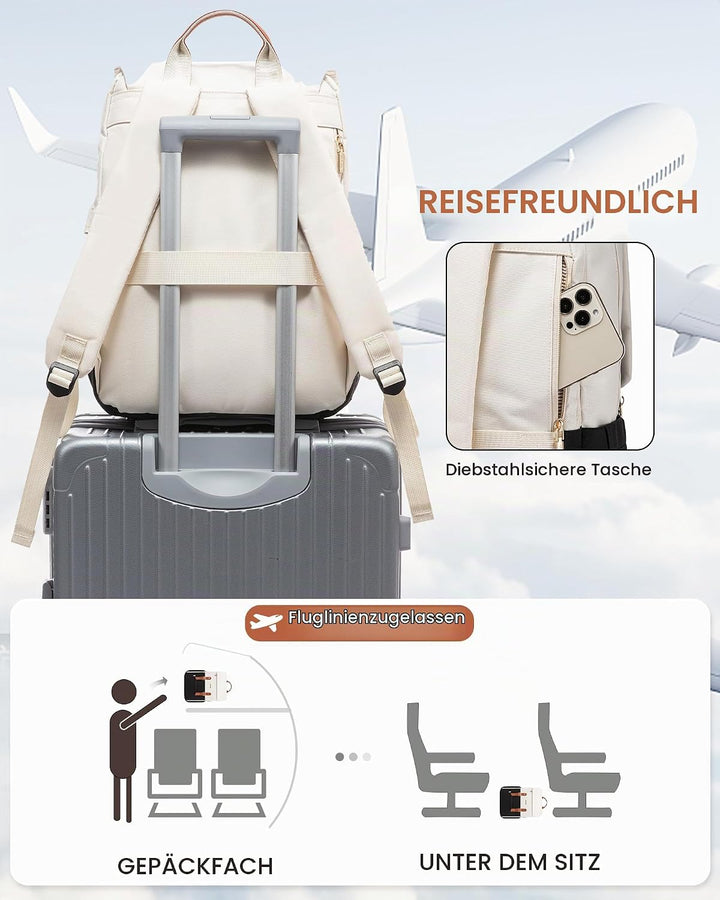 LOVEVOOK Rucksack Damen Herren, Laptoprucksack 17.3 zoll diebstahlsicher Daypack, Schultasche Wasser
