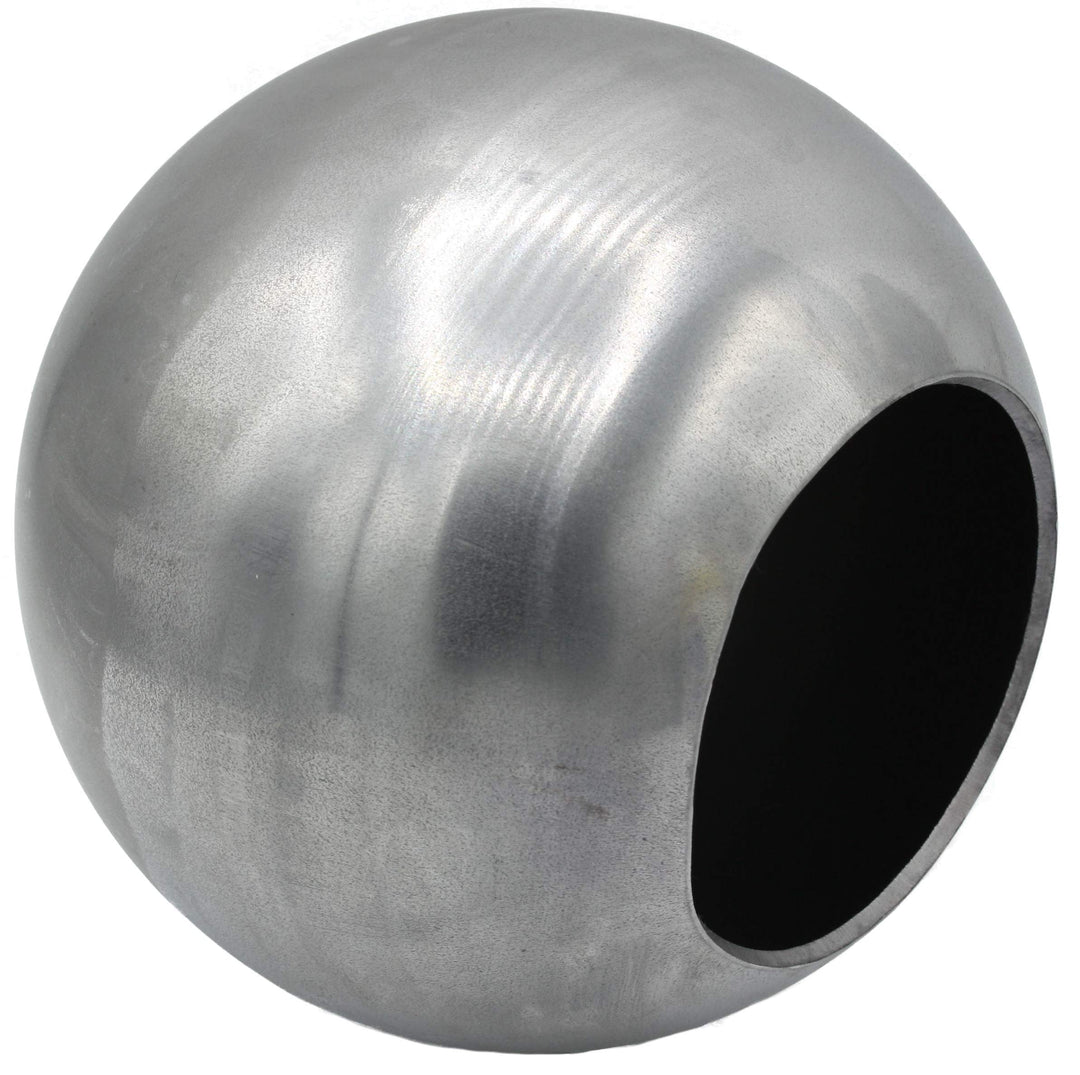 Eisen Hohlkugel Ø 150mm, mit Loch Ø 83mm, blanke Stahlkugel z.B. für Zaun, Geländer, Gartentor UVM.