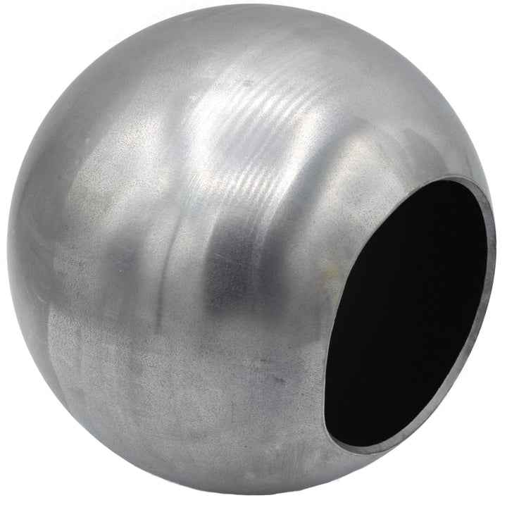 Eisen Hohlkugel Ø 150mm, mit Loch Ø 83mm, blanke Stahlkugel z.B. für Zaun, Geländer, Gartentor UVM.