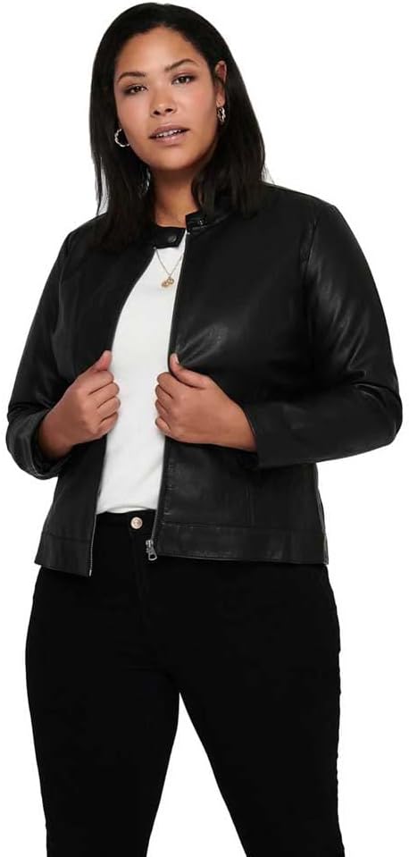 ONLY Carmakoma Robber Faux Leather Jacket 50 Schwarz, 50 Schwarz