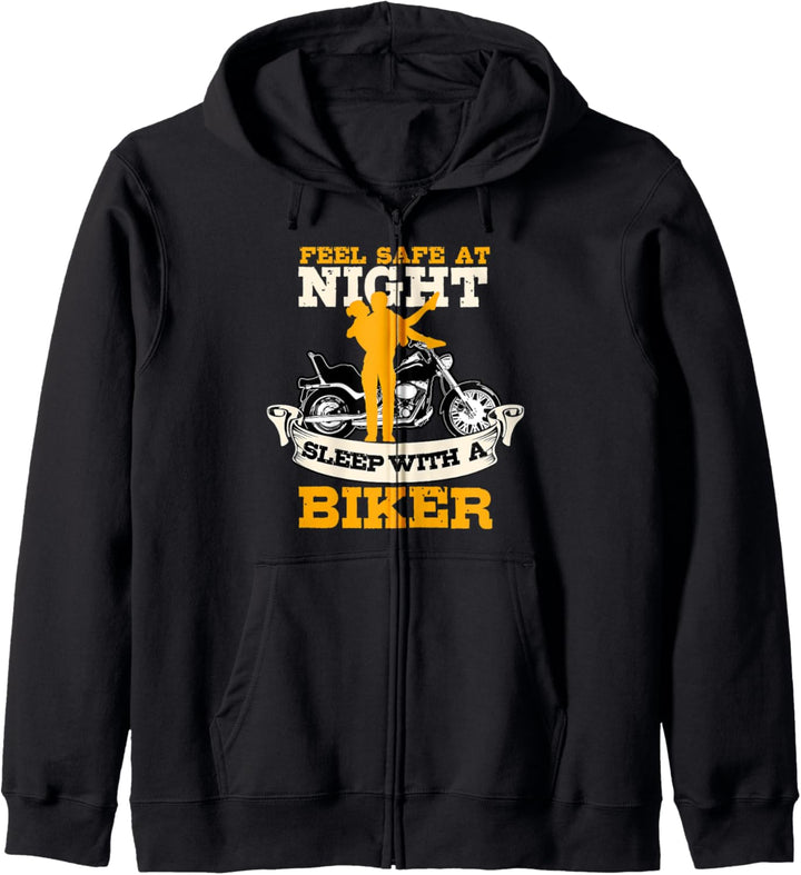 Biker Gear Motorcycle Gifts Feel Safe Sleep With A Biker Kapuzenjacke