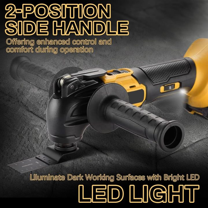 Oszillationswerkzeug Akku Multifunktionswerkzeug Kompatibel mit Dewalt 20V Akku, 6 Einstellbare Gesc