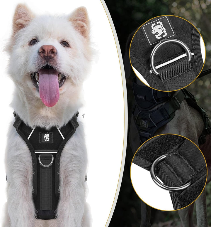 OneTigris Grover Taktisches No Pull Hundegeschirr für Grosse/Mittlere Hunde Einstellbar Brustgeschir