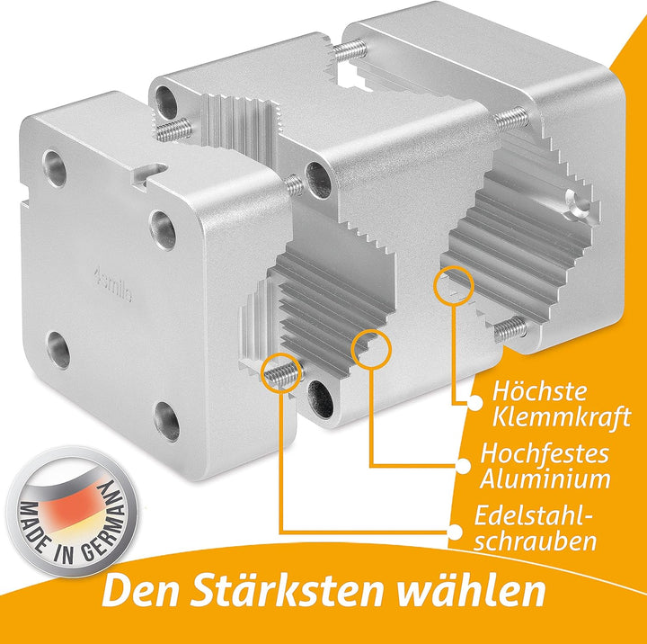 4smile Sonnenschirmhalter Balkongeländer – Aluminium Sonnenschirm Balkon Halterung - Schirmhalterung