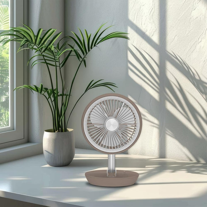 TROTEC Tischventilator TVE 2 B – Leiser Mini-Ventilator, 25 W, 2 Stufen, 360° drehbar, ideal für Bür