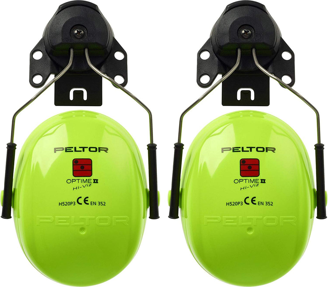 3M H520P3EV Peltor Optime II Kapselgehörschutz Helmet Mounted Single Hi-viz, Helmet Mounted Single H