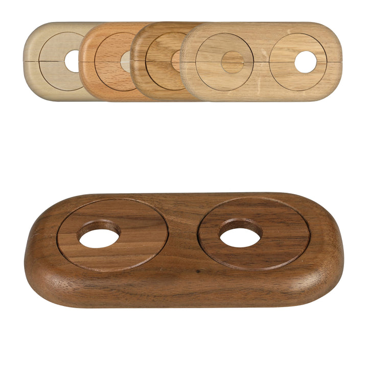 FUX 3 Stück Doppel Heizungsrohr Rosette, Rohrabstand variabel, 15mm - 22mm, Rohrabdeckung, Abdeckros