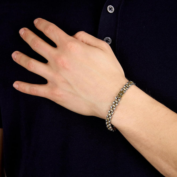 Maserati Maserati Jewels Herrenarmband, 21 cm, aus Edelstahl, PVD - JM320AST09