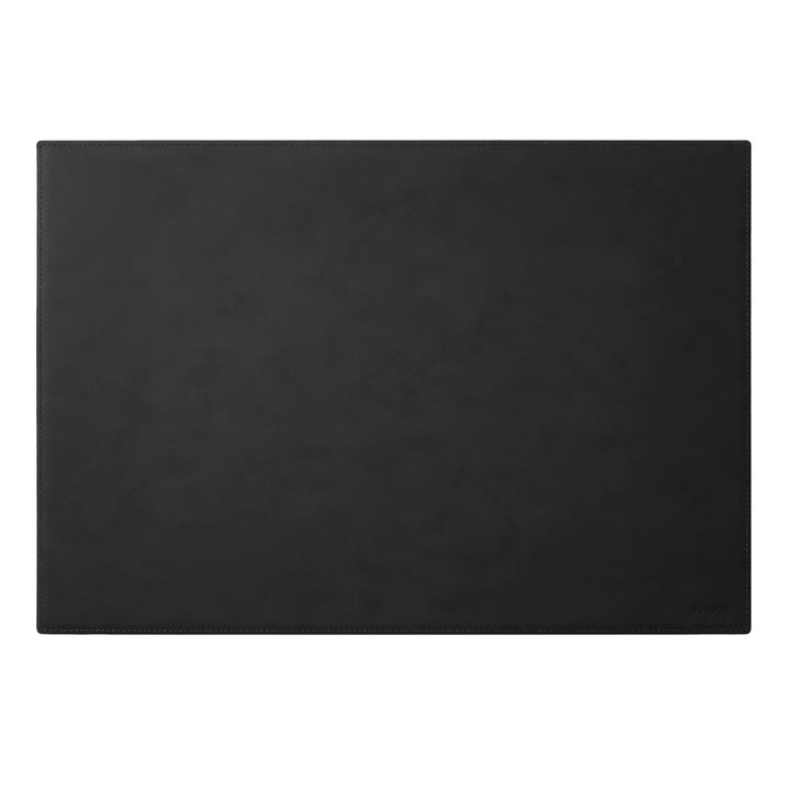 Eglooh - Mercurio - Schreibtischunterlage aus Leder Schwarz cm 80x50 - Handwerkliche Nähte und rutsc