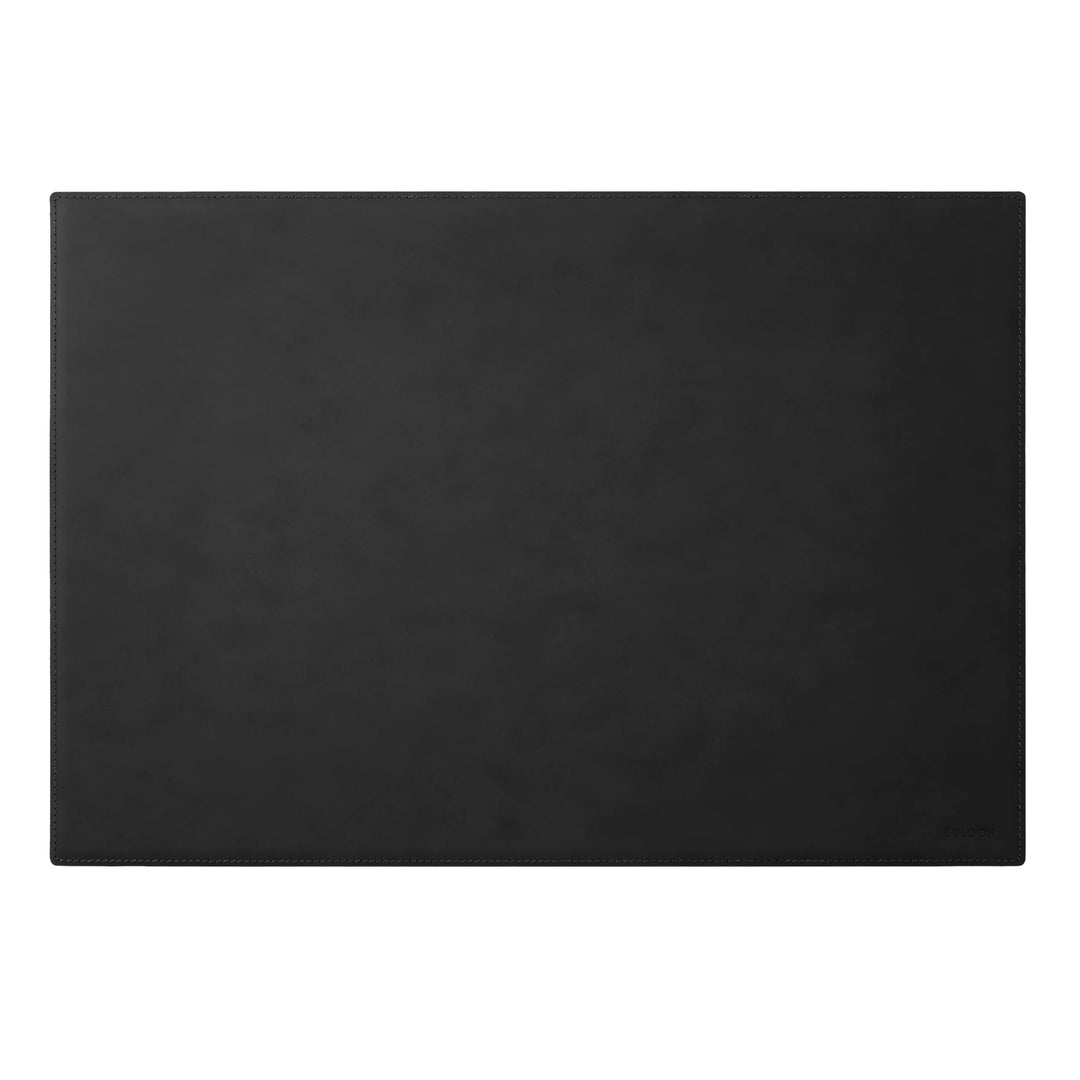 Eglooh - Mercurio - Schreibtischunterlage aus Leder Schwarz cm 50x35 - Handwerkliche Nähte und rutsc