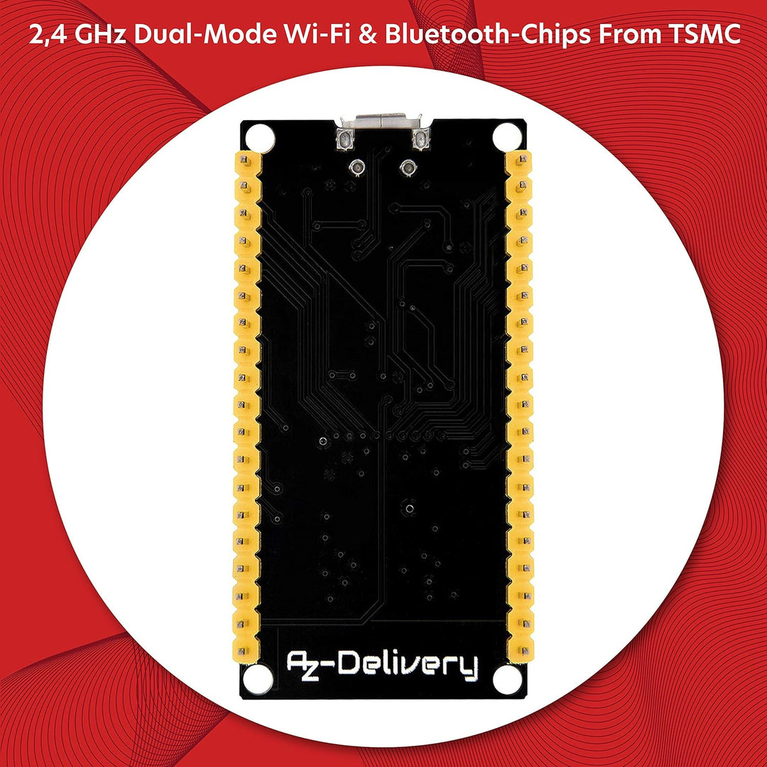 AZDelivery 5 x ESP32 NodeMCU Module WLAN WiFi Dev Kit C Development Board mit CP2102 (Nachfolgermode