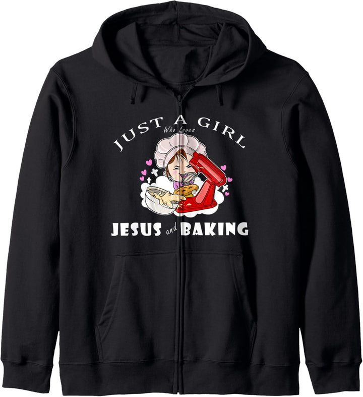 Nur ein Mädchen, das Jesus liebt und christliche Desserts Kapuzenjacke