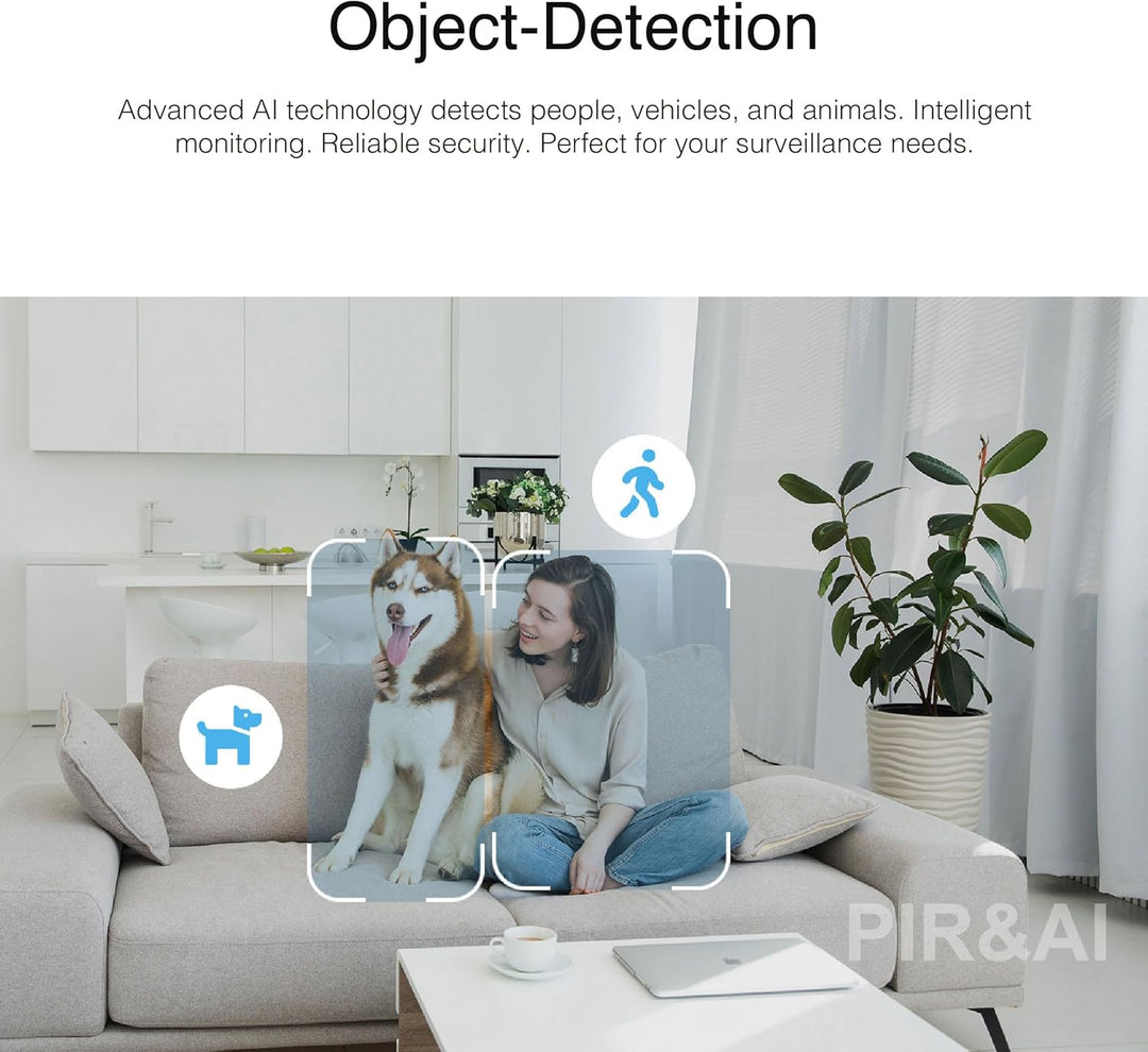 INSTAR IN-8415 2K+ weiss - LAN/PoE/WLAN Überwachungskamera mit KI (AI) - steuerbare IP Kamera - WPA3