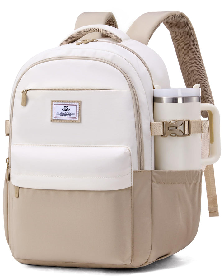LOVEVOOK Rucksack Damen 17,3 Zoll Laptop Schulrucksack Mädchen Teenager, Wasserdichter Schultasche B