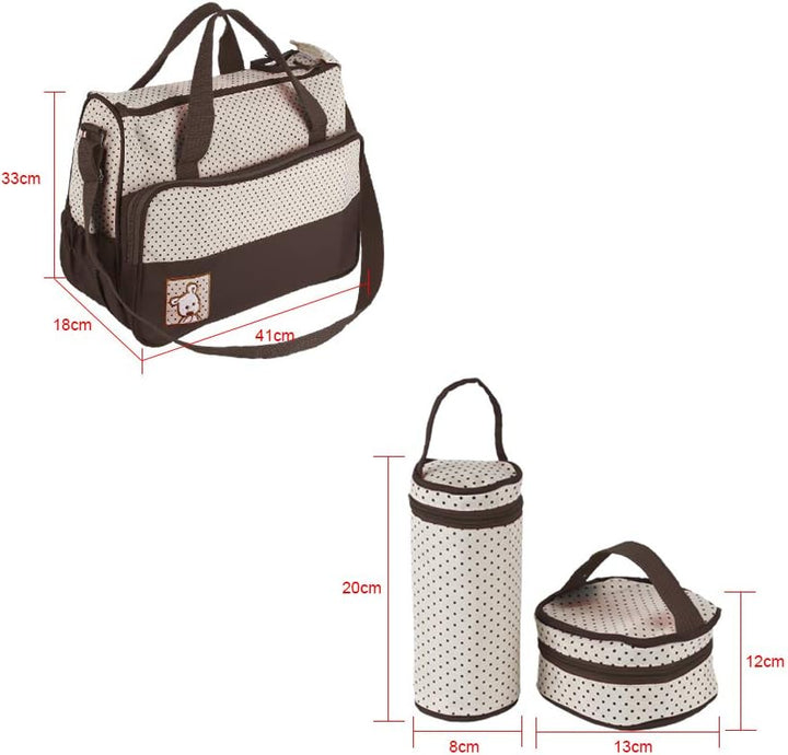 Baby Wickeltaschen-Set Multifunktions-Wickeltasche Komfort Baby Mama Set 5-teilig grosses Fassungsve