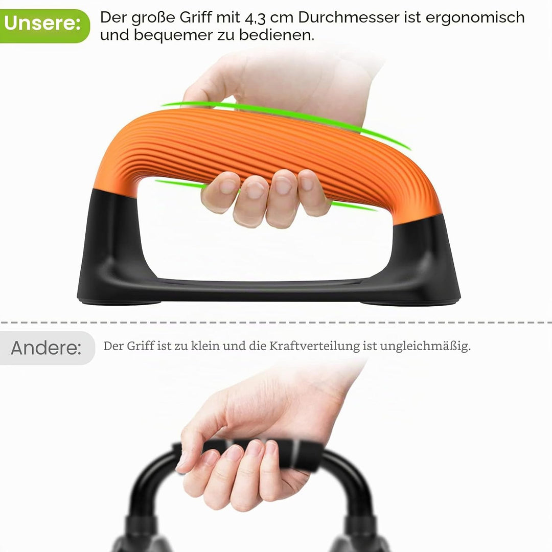 Kipika Liegestützgriffe für Zuhause – Push-Up Bars mit Anti-Rutsch-Unterseite,Soft Handles,Set of 2