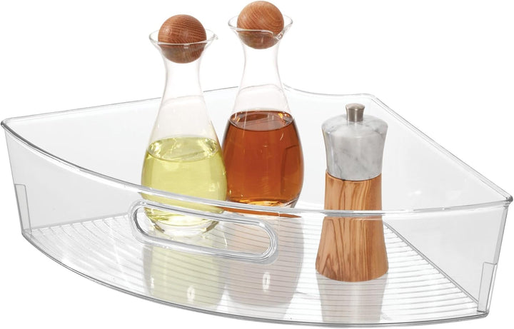 iDesign 62630EU Lazy Susan Schrank-Behälter 1/4, Durchsichtig, Farblos, Farblos