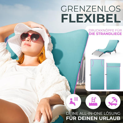 NirvanaShape Mikrofaser Handtuch 2er Set mit Tasche - Microfaser Handtücher als leichtes, kompaktes