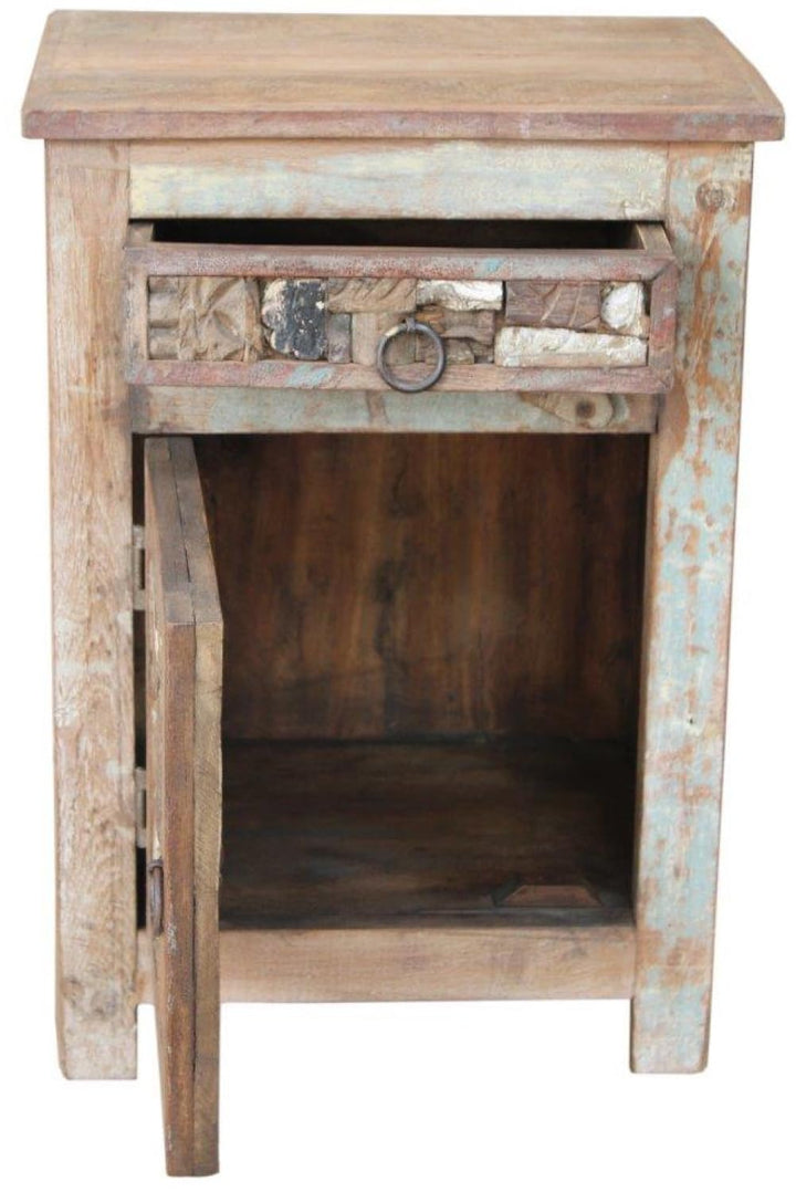 GURU SHOP Vintage Beistellschrank, Kommode, Nachttischschrank, Flurschrank - Modell 84, 61x43x33 cm