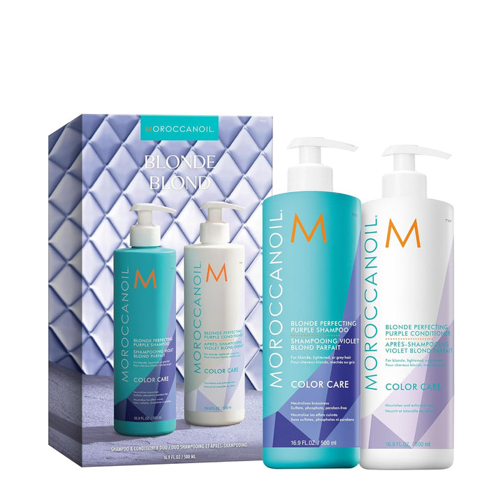 Moroccanoil Lila Shampoo und Conditioner für perfektes Blond, Halbliter-Set Moroccanoil Blonde Perfe