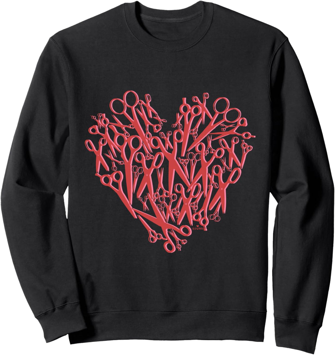 Tim Burton's Edward Scissorhands Scissor Heart Icon 90s Sweatshirt