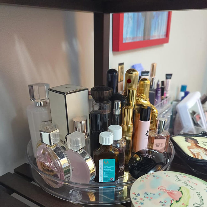 3 Stück 23cm Lazy Susan Drehteller Organizer, Kühlschrank Drehteller Organizer, Transparent Küche Dr