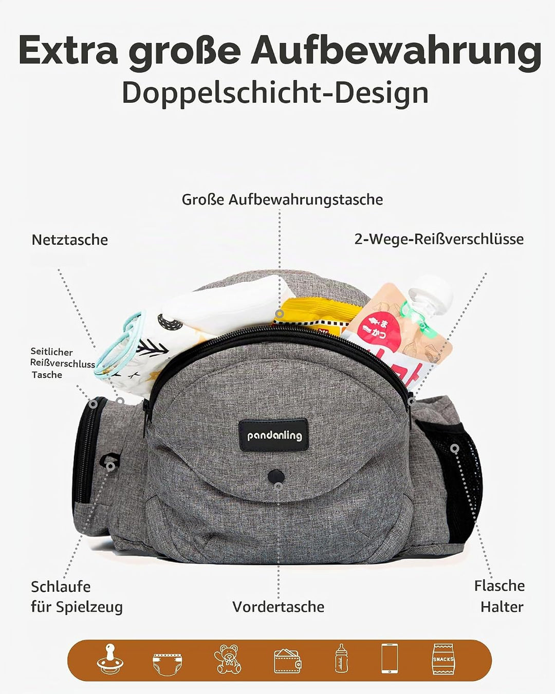 BabyTrage mit Hüftsitz: Von Neugeborenen bis Kleinkindern – Preisträgerin des Mom&