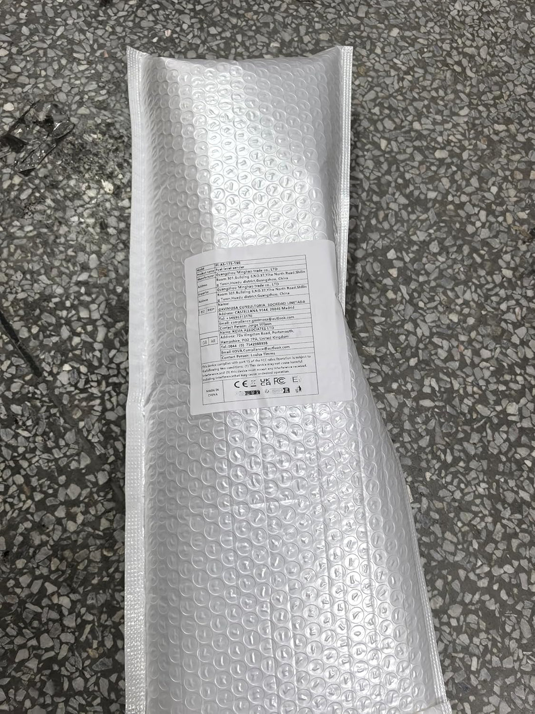 Füllstandssensor 175mm, 0-190Ohm Brenngasgeber Edelstahl-Kraftstoffsendeeinheit Wasserstandsanzeige-