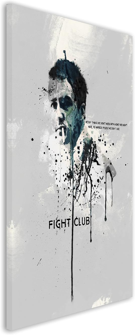 Paul Sinus Art Fight Club 90x 60cm Keilrahmenbild Kunstbild Aquarell Art Wandbild auf Leinwand ferti