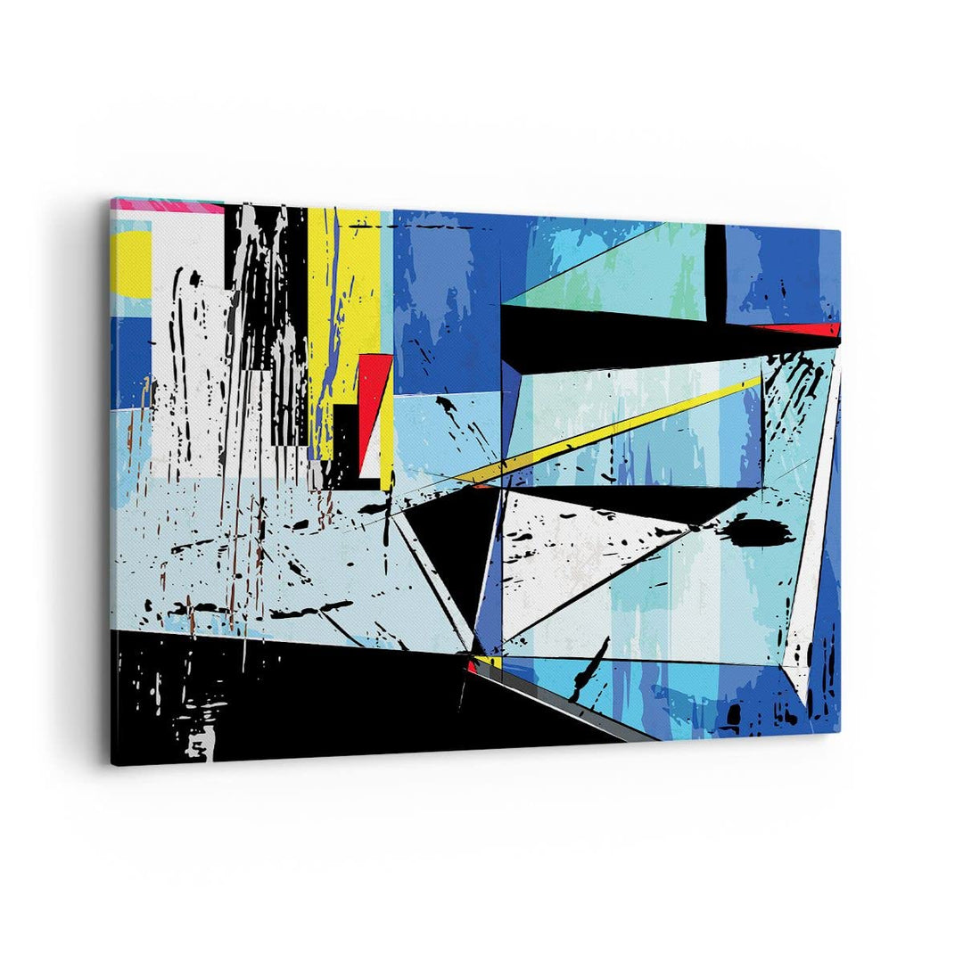 Bilder auf Leinwand 100x70cm Leinwandbild mit Rahmen Abstraktion modern Gross Wanddeko Bild Schlafzi