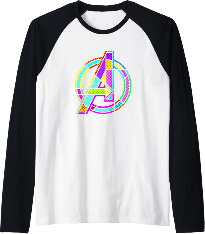 Marvel Avengers Comic Pop Art Logo Raglan