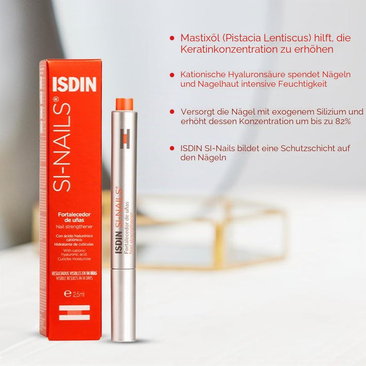 ISDIN SI-NAILS Nagelhärter für gesunde Nägel, spendet Feuchtigkeit für Nägel und Nagelhaut, härtet N
