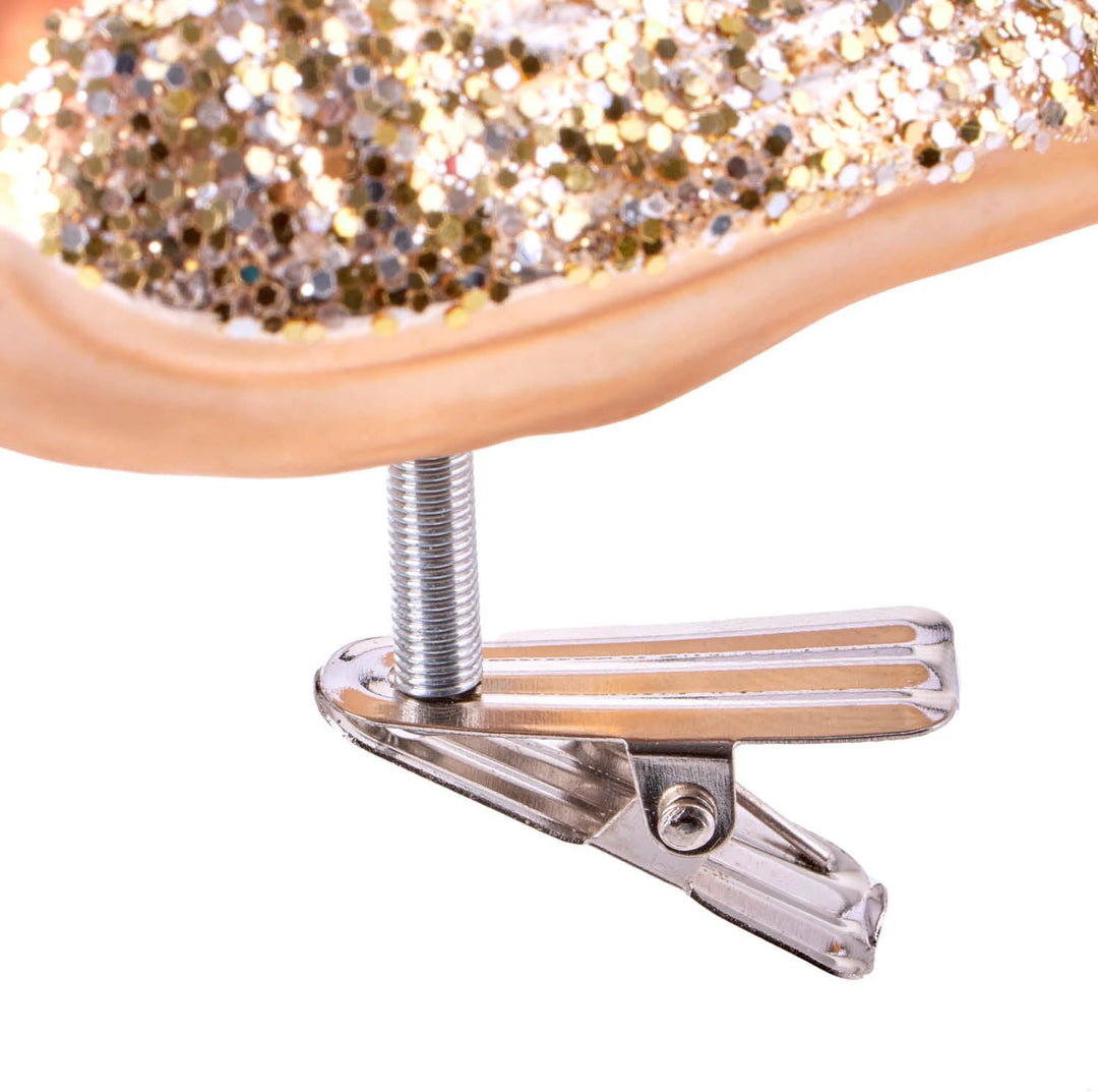 com-four® 6X Vogel auf Clip - glänzende Vögel mit Langen, weissen Schwanzfedern - Zierschmuck für di