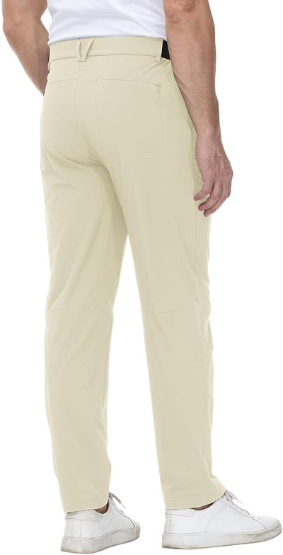 YSENTO Herren Golf Stretchhose Slim-Fit Leichte Elastische Taille Casual Sporthose Golfhose Lang mit